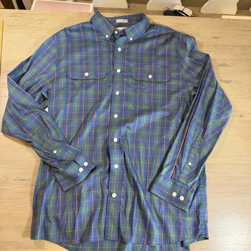 Duluth Untucked Mens Large Tall Standard Fit Long Sleeve Plaid Button Down Shirt